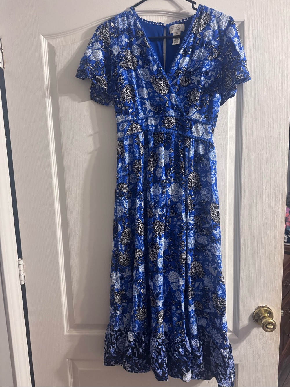Jessica Simpson Royal Blue Floral Maxi Dress